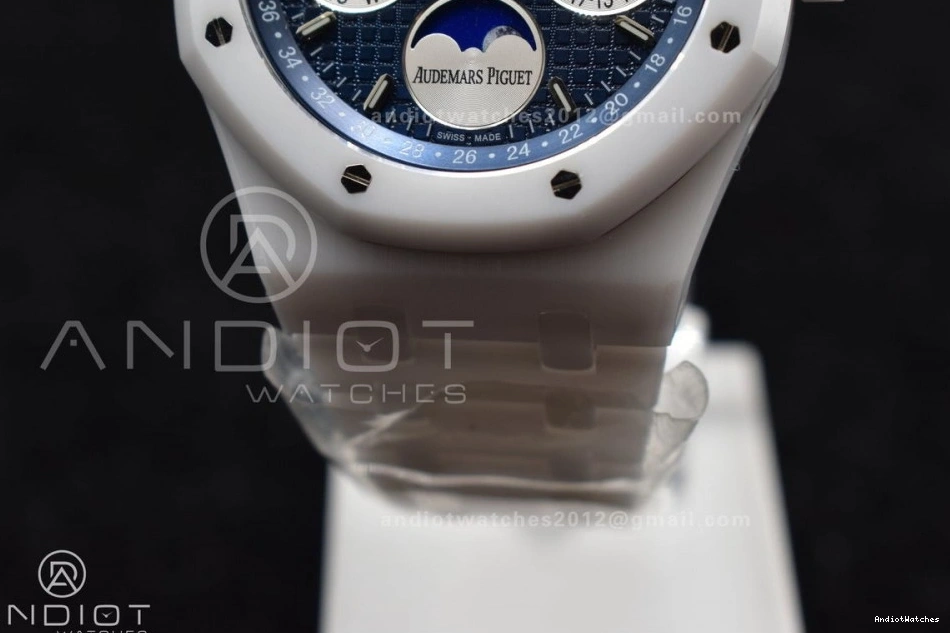 Edition Bracelet Ceramic 1052 Perpetual SmoothTexture Royal Ceramic on Best Oak APSF A 26579cb Calendar White 0831